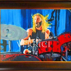 Taylor Hawkins 16x20 Painting Foo Fighters Art
